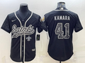 Men’s New Orleans Saints Alvin Kamara #41 Black RFLCTV Limited Jersey Joint Edition