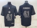 Men’s New Orleans Saints Alvin Kamara #41 Black RFLCTV Limited Jersey