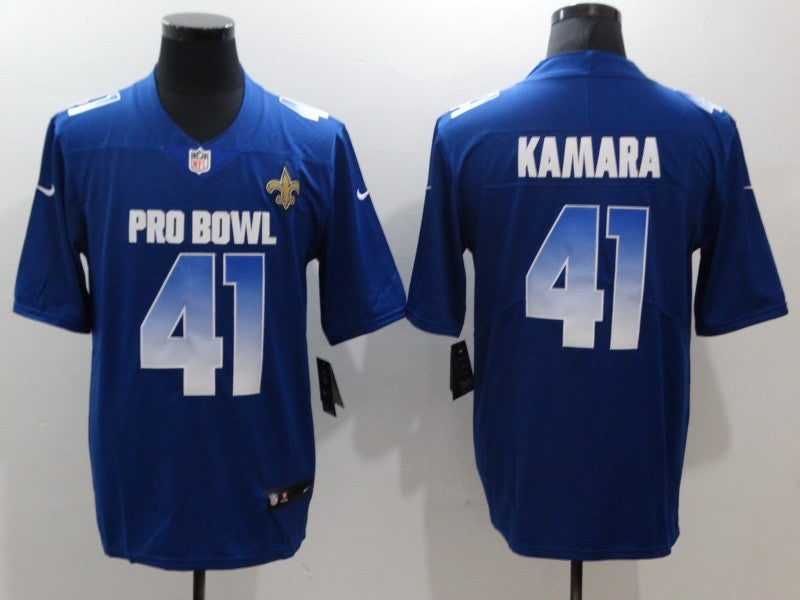 Men’s New Orleans Saints Alvin Kamara #41 Blue Jersey