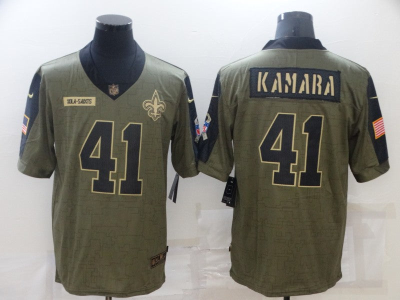 Men’s New Orleans Saints Alvin Kamara #41 Brown Jersey