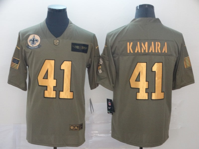 Men’s New Orleans Saints Alvin Kamara #41 Brown Jersey