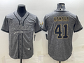Men’s New Orleans Saints Alvin Kamara #41 Gray Jersey Joint Edition