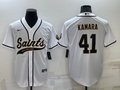Men’s New Orleans Saints Alvin Kamara #41 White Jersey Joint Edition