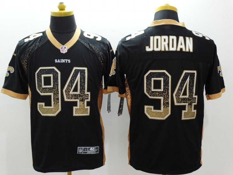 Men’s New Orleans Saints Cameron Jordan #94 Black Alternate Jersey