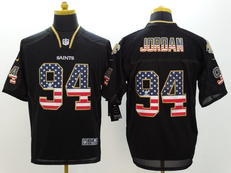 Men’s New Orleans Saints Cameron Jordan #94 Black Jersey