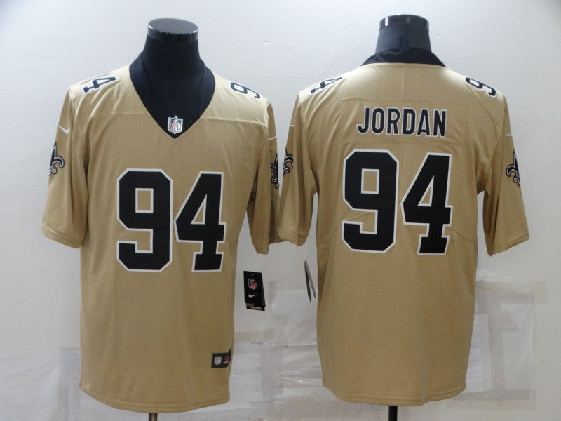 Men’s New Orleans Saints Cameron Jordan #94 Gold Inverted Jersey