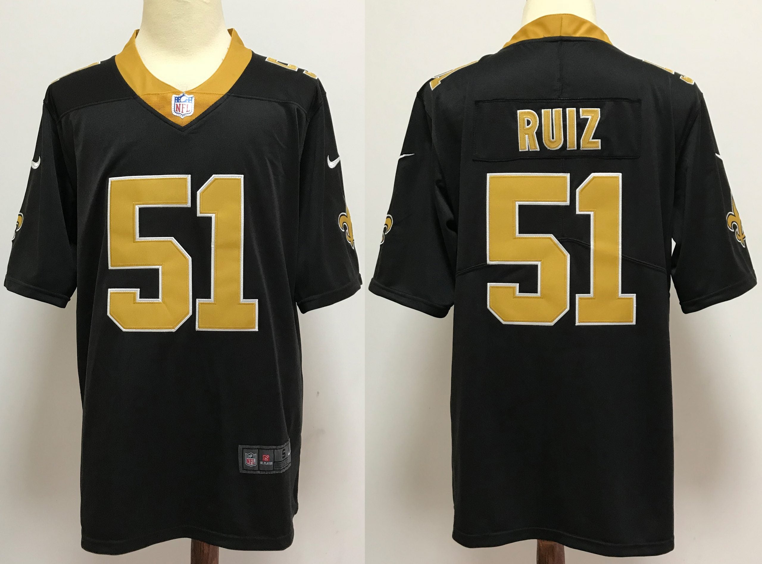 Men’s New Orleans Saints Cesar Ruiz #51 Black Jersey