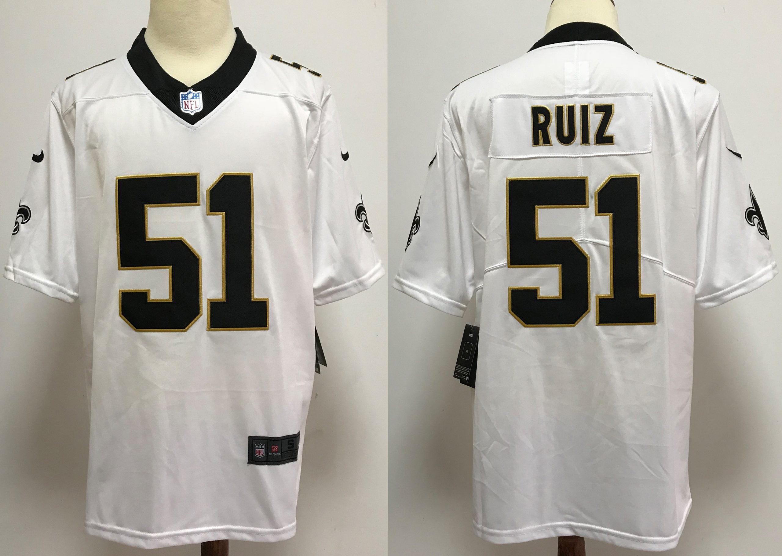 Men’s New Orleans Saints Cesar Ruiz #51 White Jersey