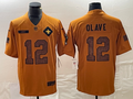 Men’s New Orleans Saints Chris Olave #12 Brown 2023 Salute To Service Limited Jersey