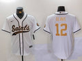 Men’s New Orleans Saints Chris Olave #12 White Jersey