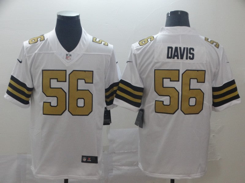Men’s New Orleans Saints Demario Davis #56 White Jersey