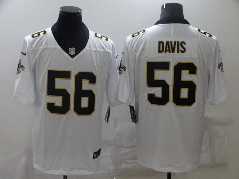 Men’s New Orleans Saints Demario Davis #56 White Jersey