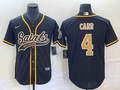 Men’s New Orleans Saints Derek Carr #4 Black Jersey Joint Edition