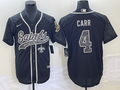 Men’s New Orleans Saints Derek Carr #4 Black RFLCTV Limited Jersey Joint Edition