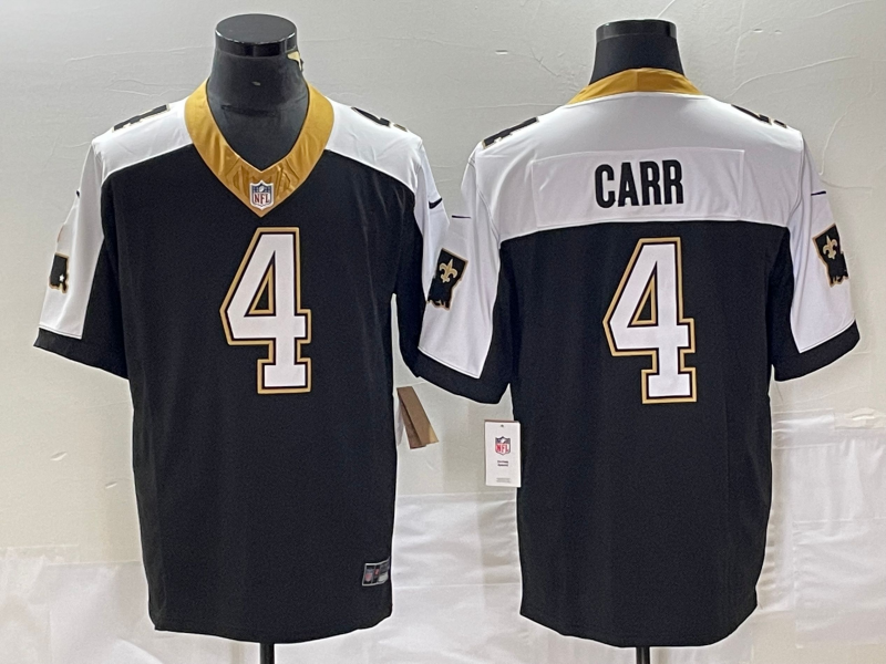 Men’s New Orleans Saints Derek Carr #4 Black Vapor F.U.S.E. Limited Jersey