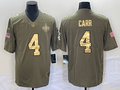 Men’s New Orleans Saints Derek Carr #4 Brown Jersey