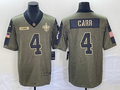 Men’s New Orleans Saints Derek Carr #4 Brown Jersey