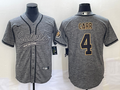 Men’s New Orleans Saints Derek Carr #4 Gray Jersey Joint Edition