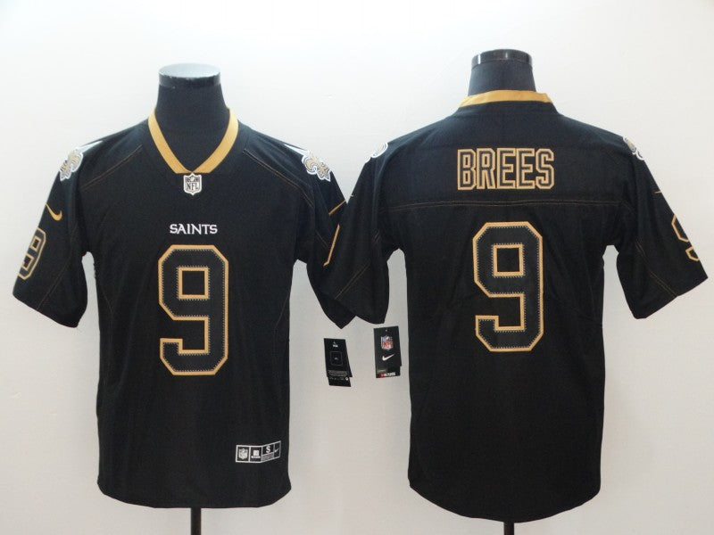 Men’s New Orleans Saints Drew Brees #9 Black Jersey