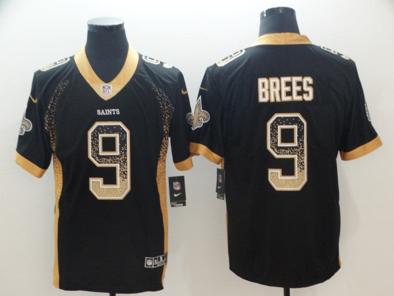 Men’s New Orleans Saints Drew Brees #9 Black Jersey