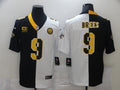 Men’s New Orleans Saints Drew Brees #9 Black/White Jersey