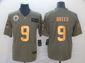 Men’s New Orleans Saints Drew Brees #9 Brown Jersey