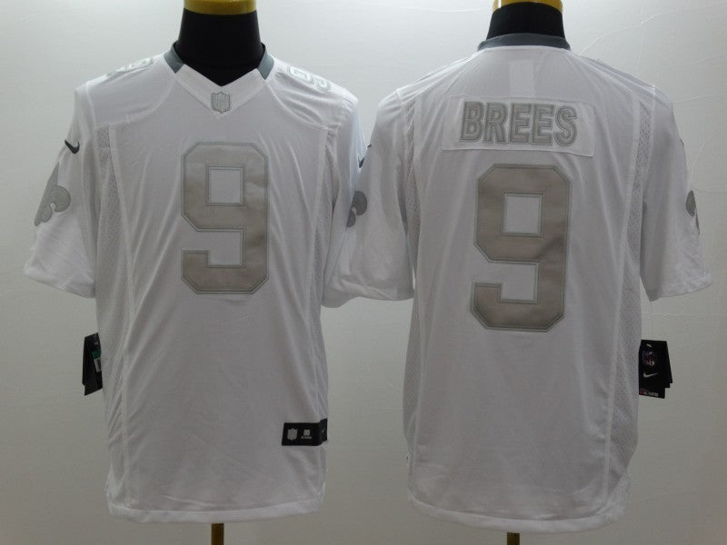Men’s New Orleans Saints Drew Brees #9 White Authentic Jersey