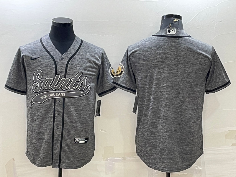 Men’s New Orleans Saints Gray Blank Jersey
