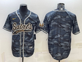 Men’s New Orleans Saints Grey Camouflage Blank Jersey