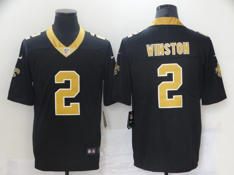 Men’s New Orleans Saints Jameis Winston #2 Black Jersey