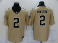 Men’s New Orleans Saints Jameis Winston #2 Gold Inverted Jersey