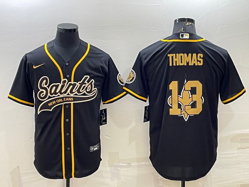 Men’s New Orleans Saints Michael Thomas #13 Black Jersey Joint Edition