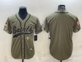 Men’s New Orleans Saints Olive 2022 Salute To Service Retired Limited Blank Jersey