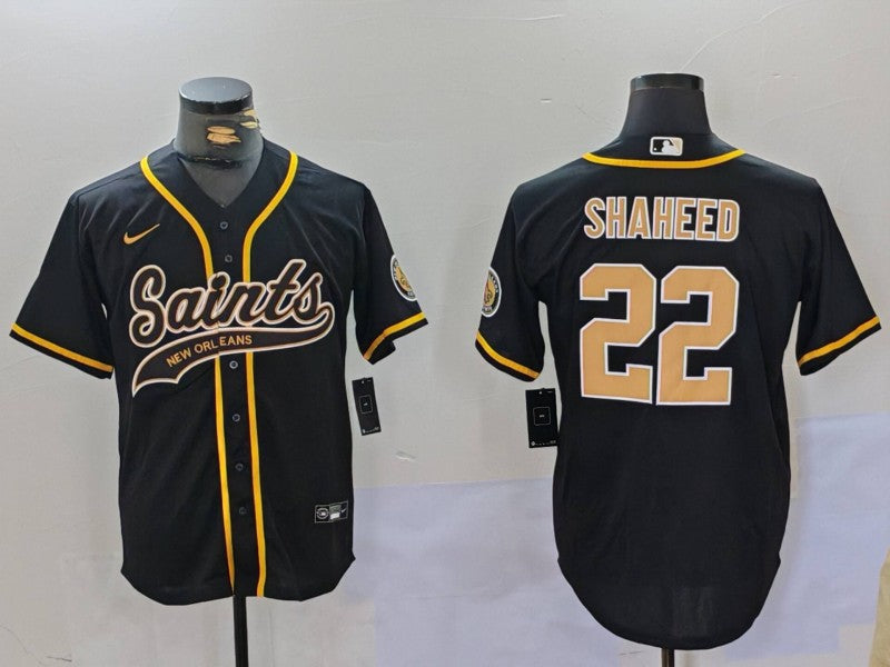 Men’s New Orleans Saints Rashid Shaheed #22 Black Jersey