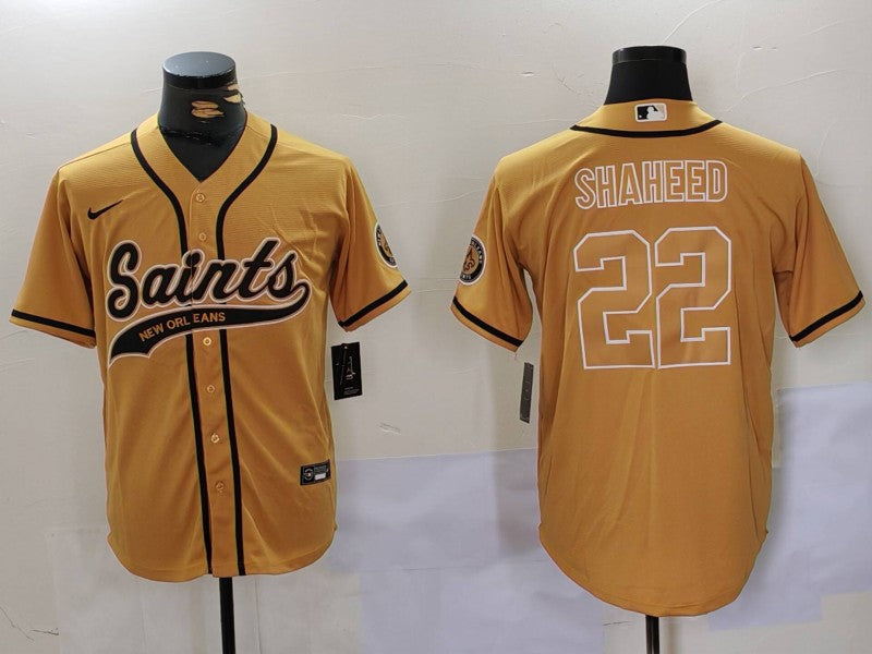 Men’s New Orleans Saints Rashid Shaheed #22 Yellow Jersey