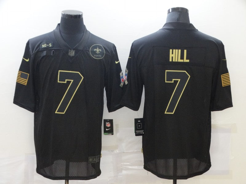 Men’s New Orleans Saints Taysom Hill #7 Black Jersey