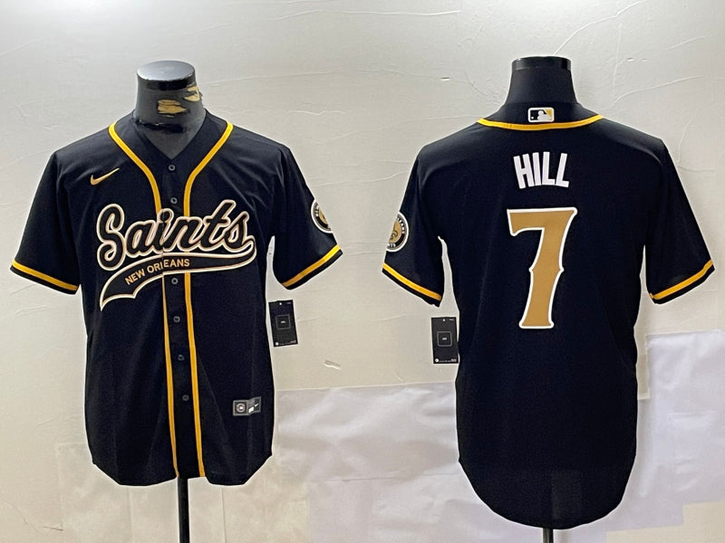 Men’s New Orleans Saints Taysom Hill #7 Black Jersey