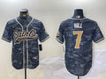 Men’s New Orleans Saints Taysom Hill #7 Grey Camouflage Jersey