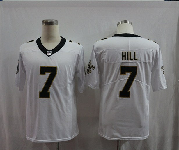 Men’s New Orleans Saints Taysom Hill #7 White Jersey