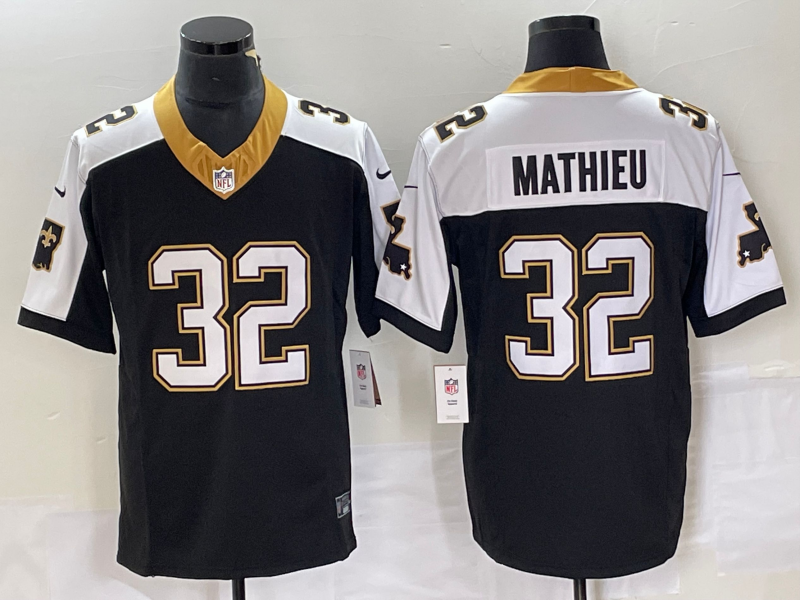 Men’s New Orleans Saints Tyrann Mathieu #32 Black Alternate Jersey