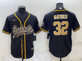Men’s New Orleans Saints Tyrann Mathieu #32 Black Jersey Joint Edition