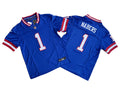 Men’s New York Giants #1 Malik Nabers Nike Royal Classic Limited Jersey