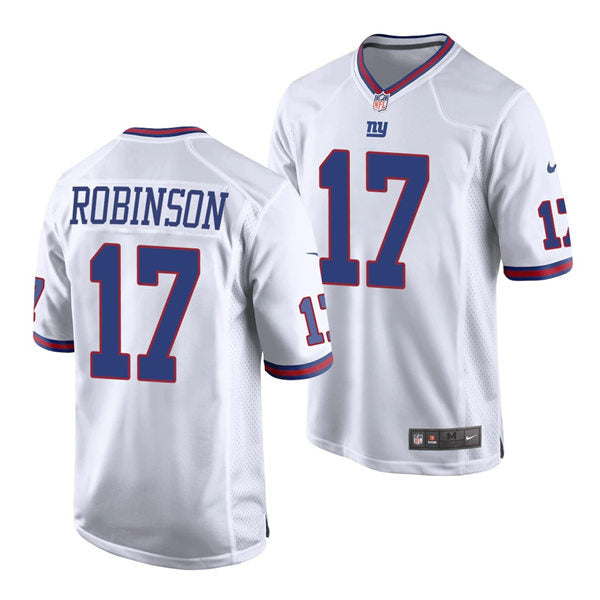 Mens New York Giants #17 Wan’Dale Robinson Nike White Color Rush Limited Player Jersey