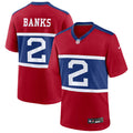 Men’s New York Giants #2 Deonte Banks Century Red 100TH Season Commemorative Jersey