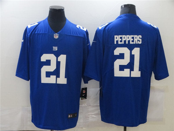 Men’s New York Giants #21 Jabrill Peppers Nike Royal Team Color Vapor Untouchable Limited Jersey