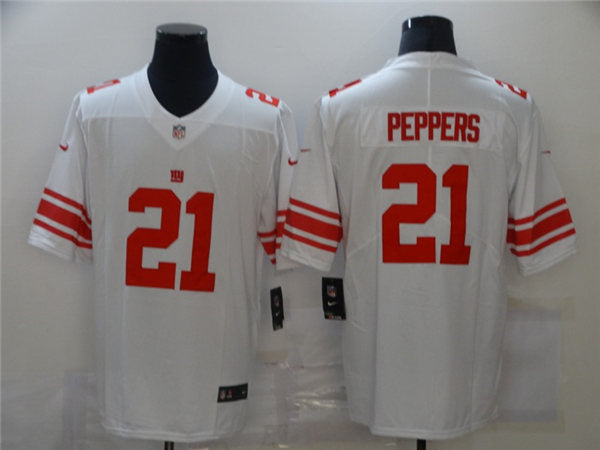 Men’s New York Giants #21 Jabrill Peppers Nike White Vapor Untouchable Limited Jersey