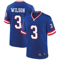 Men’s New York Giants #3 Russell Wilson Nike Royal Classic Limited Jersey