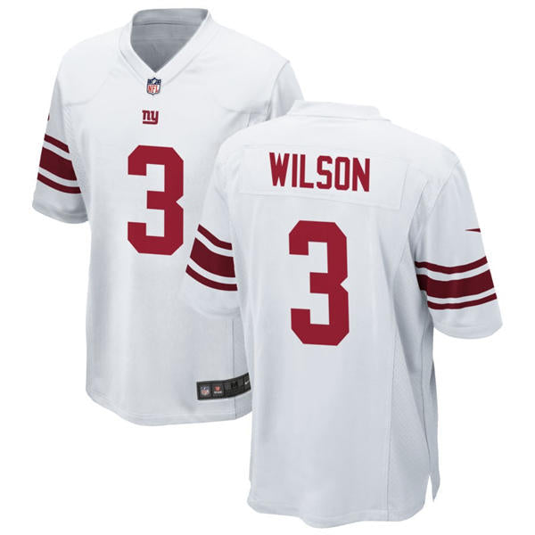 Men’s New York Giants #3 Russell Wilson Nike White Vapor Untouchable Limited Jersey