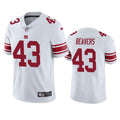 Men’s New York Giants #43 Darrian Beavers Nike White Vapor Untouchable Limited Jersey