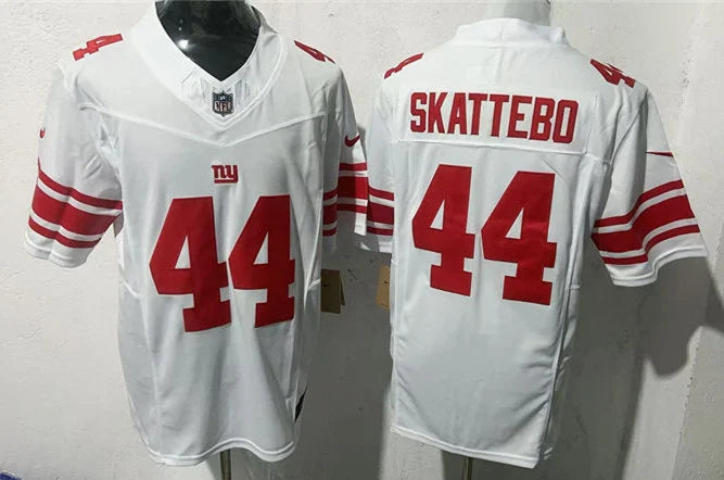 Men’s New York Giants #44 Cam Skattebo Nike White Vapor F.U.S.E. Limited Jersey